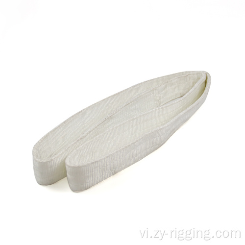 1TON White Polyester Flat Sling Sling